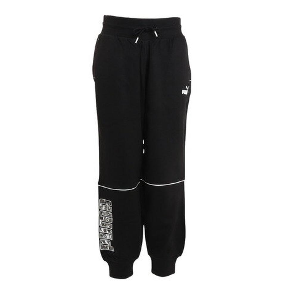 プーマ(PUMA)(レディース)スウェット ロングパンツ POWER サファリ ハイウェストパンツ 672344