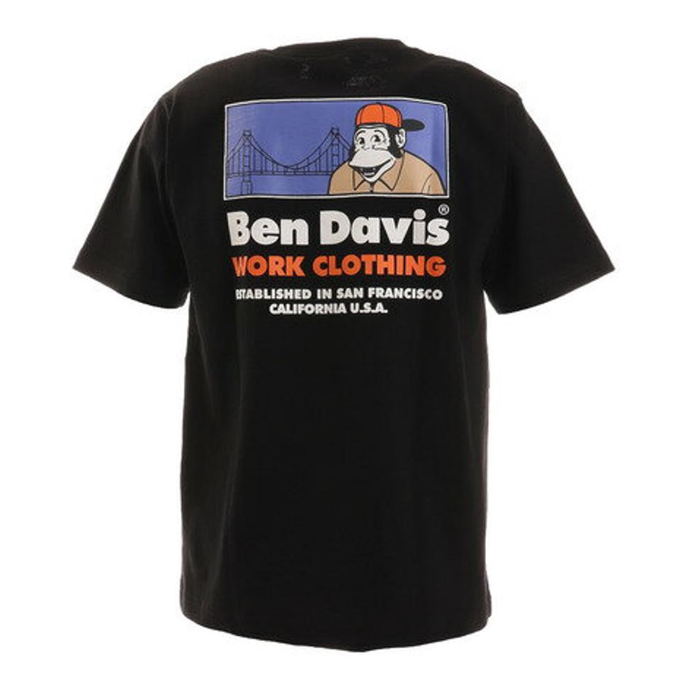 【10/26 10:00〜10/28 23:59迄 エントリー＆対象3店舗買い回りで最大P10倍！】ベンデイビス（BEN DAVIS） Tシャツ メンズ 半袖 ブリッジ&ゴリラTシャツ 1580006-BLK （メンズ）