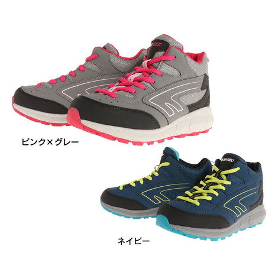 ハイテック（HI-TEC）（キッズ） スニーカー ジュニア グレー 紺 ストロールMID WP 53120477 53120475 ピンクグレー ネイビー