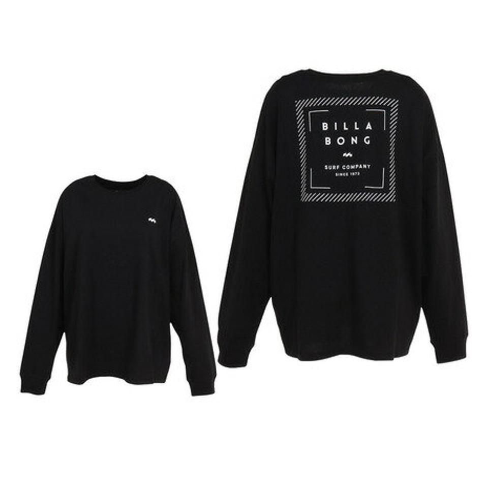 【10/26 10:00〜10/28 23:59迄 エントリー＆対象3店舗買い回りで最大P10倍！】ビラボン（BILLABONG） SQUARE BACK LOGO 長袖Tシャツ BC014051 BLK （レディース）
