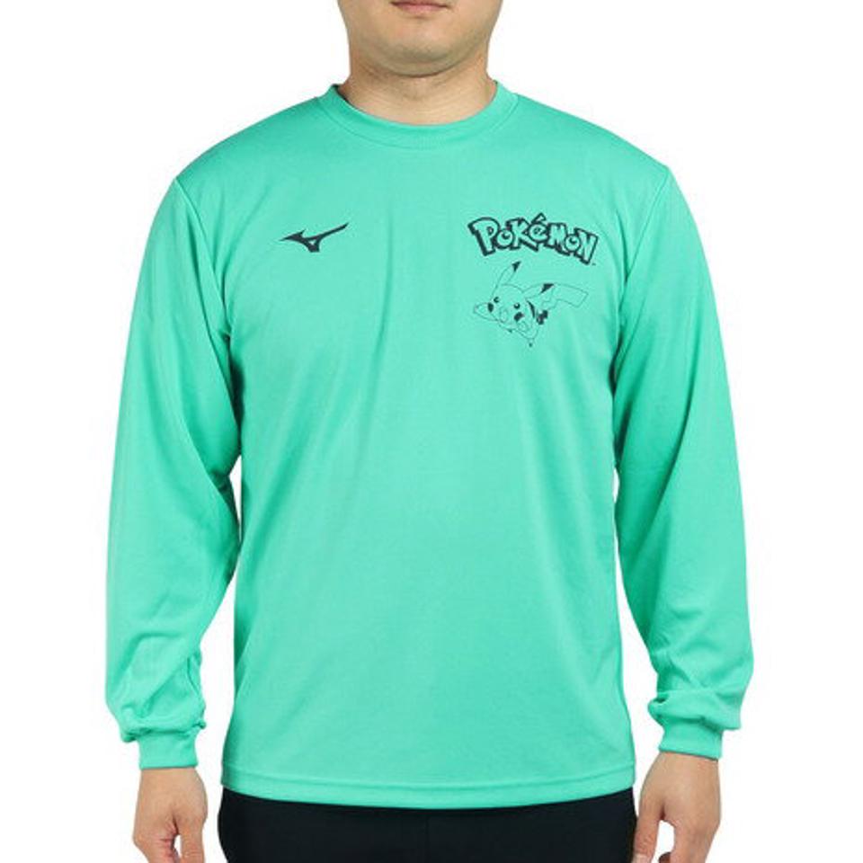ミズノ（MIZUNO）（メンズ、レディース）バドミントンウェア ポケモン 長袖Tシャツ 72JA2P01