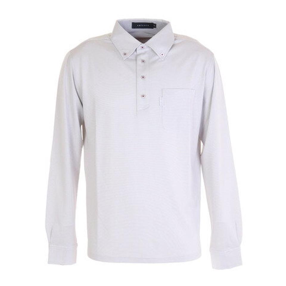 エピキュール(epicure) ゴルフウェア 吸水 速乾 UV 抗菌 防臭 ボタンダウン長袖ポロシャツ 151-24210-012 (メンズ)