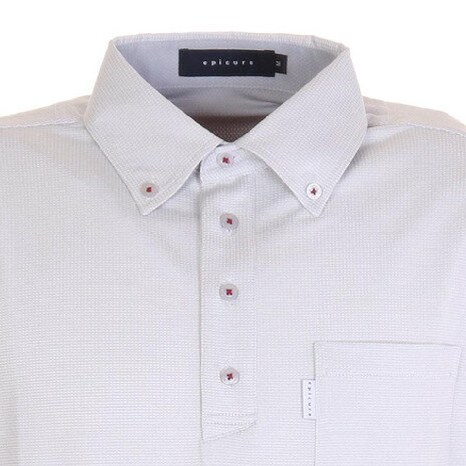 エピキュール(epicure) ゴルフウェア 吸水 速乾 UV 抗菌 防臭 ボタンダウン長袖ポロシャツ 151-24210-012 (メンズ)