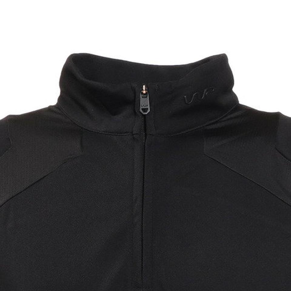 ザ・ワープ・バイ・エネーレ(The Warp By Ennerre)(メンズ)ゴルフウェア 吸水 速乾 ワープフレックス メッシュ半袖ジップシャツ WB5KTG14 BLK