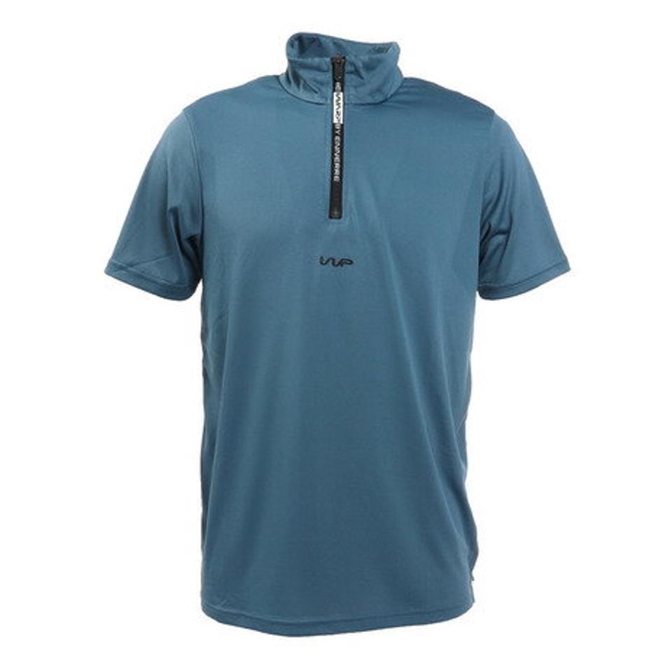 ザ・ワープ・バイ・エネーレ(The Warp By Ennerre) ゴルフウェア ワープドライ メッシュジップシャツ WB5KTG12 BLU (メンズ)