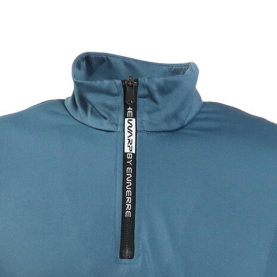 ザ・ワープ・バイ・エネーレ(The Warp By Ennerre) ゴルフウェア ワープドライ メッシュジップシャツ WB5KTG12 BLU (メンズ)