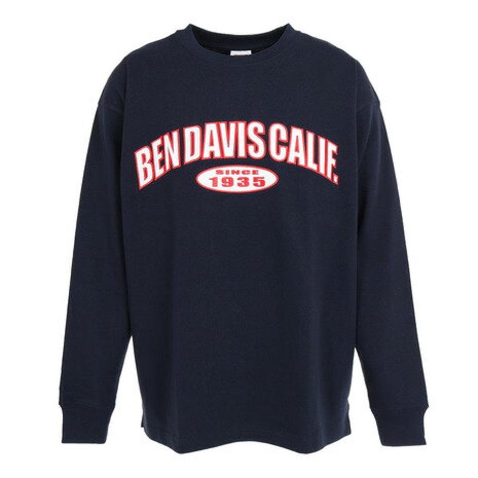 【10％OFFクーポン! 23日迄】ベンデイビス（BEN DAVIS）（メンズ）アーチロゴワイドロングTシャツ 2780030-NAV