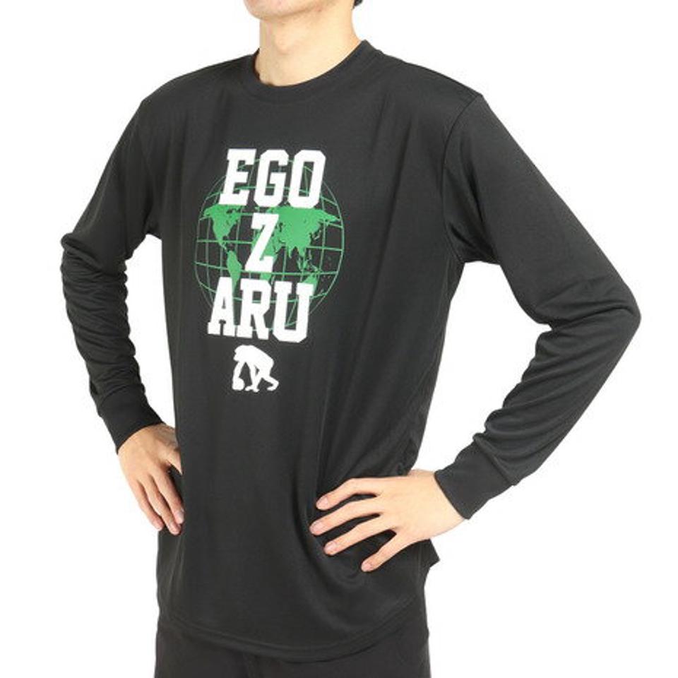 【10%OFFクーポン 3/23まで】エゴザル（EGOZARU）（メンズ）バスケットボールウェア ワールドワイド ロングスリーブTシャツ EZLT-F2203-012