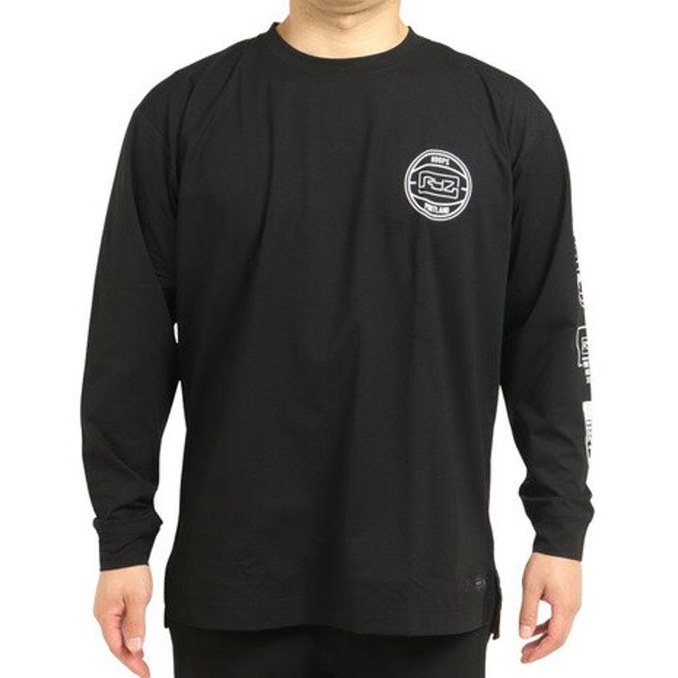 【3/25 24h限定 エントリー&対象3店舗買い回りで最大P10倍!】ライズ(RYZ)(メンズ)バスケットボールウェア アイコン 長袖Tシャツ RZ30CD22FW5055 BLK