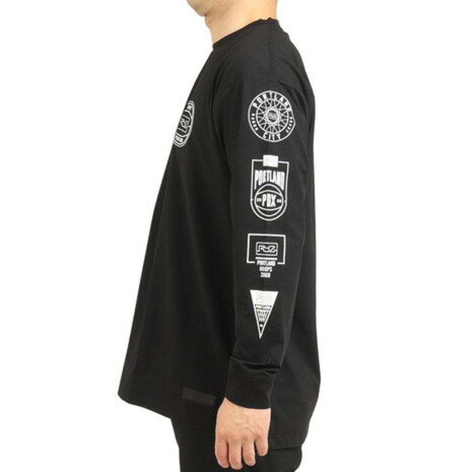 【3/25 24h限定 エントリー&対象3店舗買い回りで最大P10倍!】ライズ(RYZ)(メンズ)バスケットボールウェア アイコン 長袖Tシャツ RZ30CD22FW5055 BLK