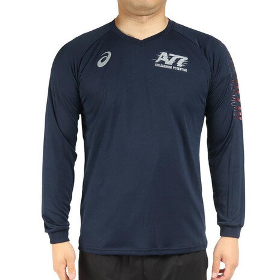 【スポーツデー エントリーでP5倍!4/3 9:59迄】アシックス(ASICS)(メンズ)バレーボールウェア A77 長袖Tシャツ 2031E131.400