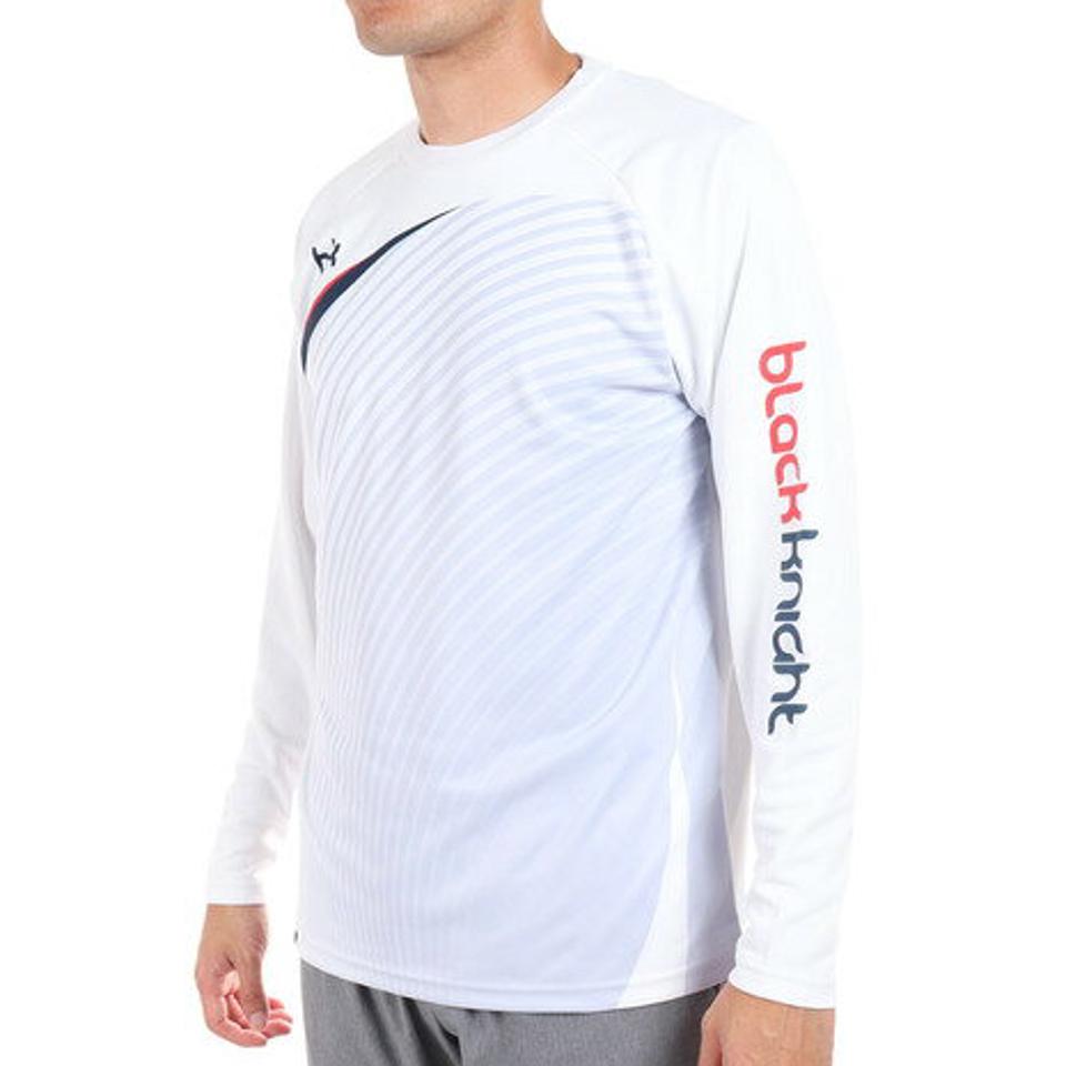 ブラックナイト(blackknight) バドミントンウェア ロングTシャツ T-2294G-WHT (メンズ、レディース)