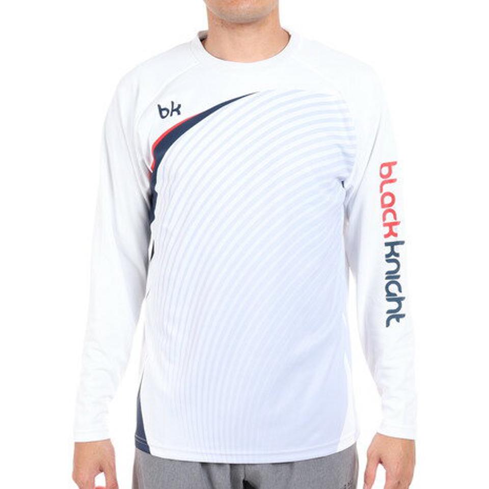ブラックナイト(blackknight) バドミントンウェア ロングTシャツ T-2294G-WHT (メンズ、レディース)