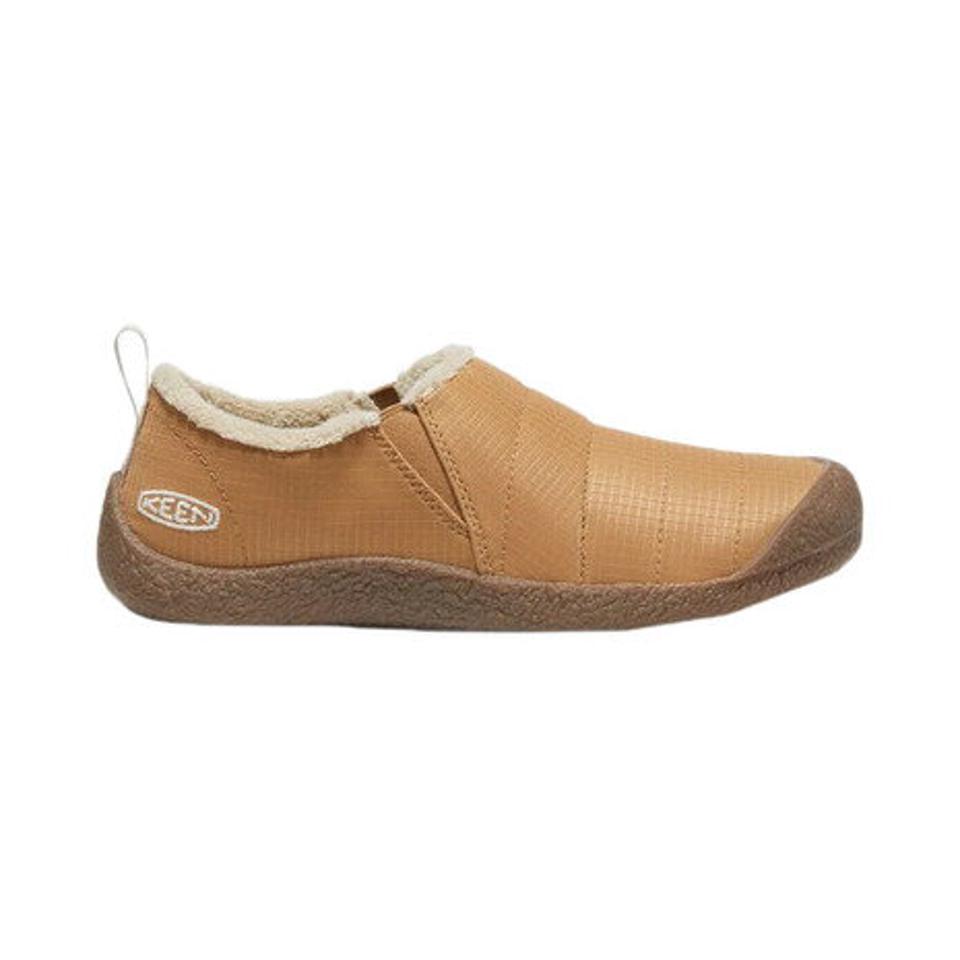 キーン（KEEN）（レディース）モックシューズ スリッポン ハウザー II ベージュ 1026852 ボア素材 秋冬用 室内履き 防臭素材 保温性