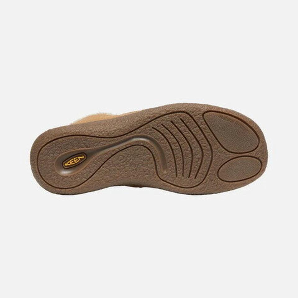 キーン（KEEN）（レディース）モックシューズ スリッポン ハウザー II ベージュ 1026852 ボア素材 秋冬用 室内履き 防臭素材 保温性