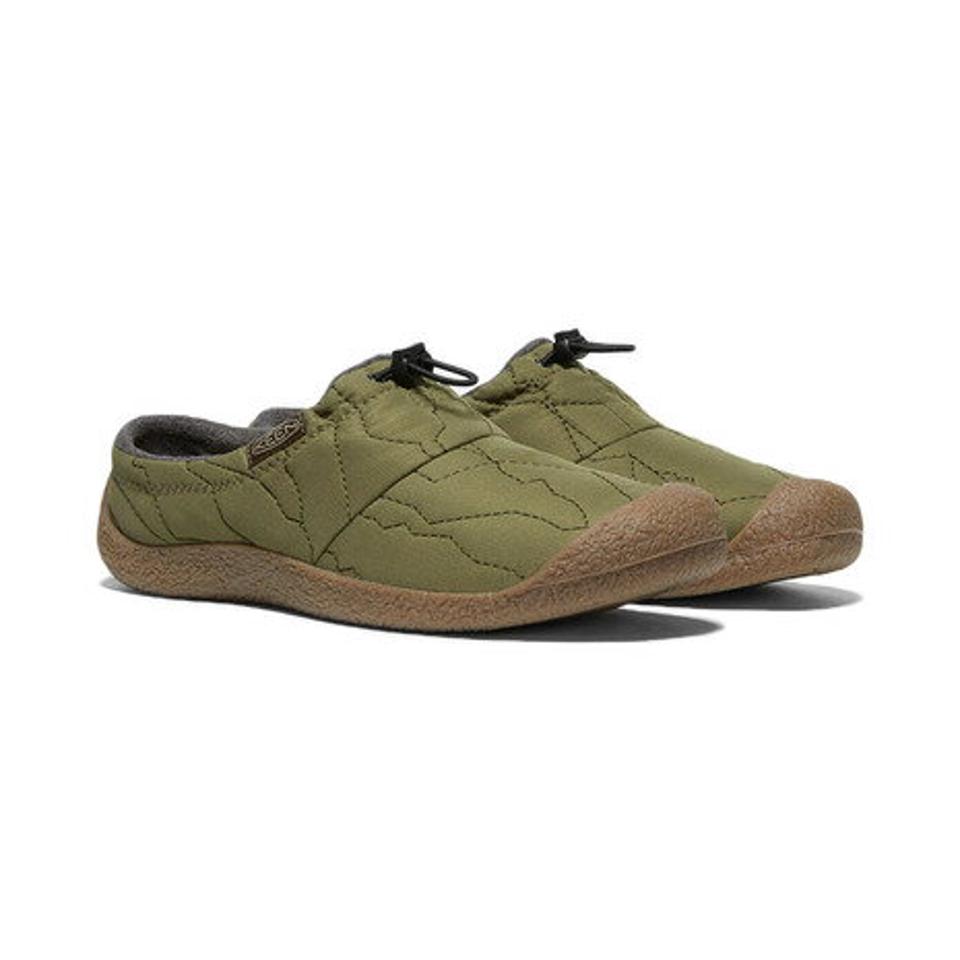 キーン（KEEN）（メンズ）モックシューズ スリッポン ハウザー スリー スライド オリーブ 1026655 メンズ 秋冬用 室内履き 保温素材 履きやすい