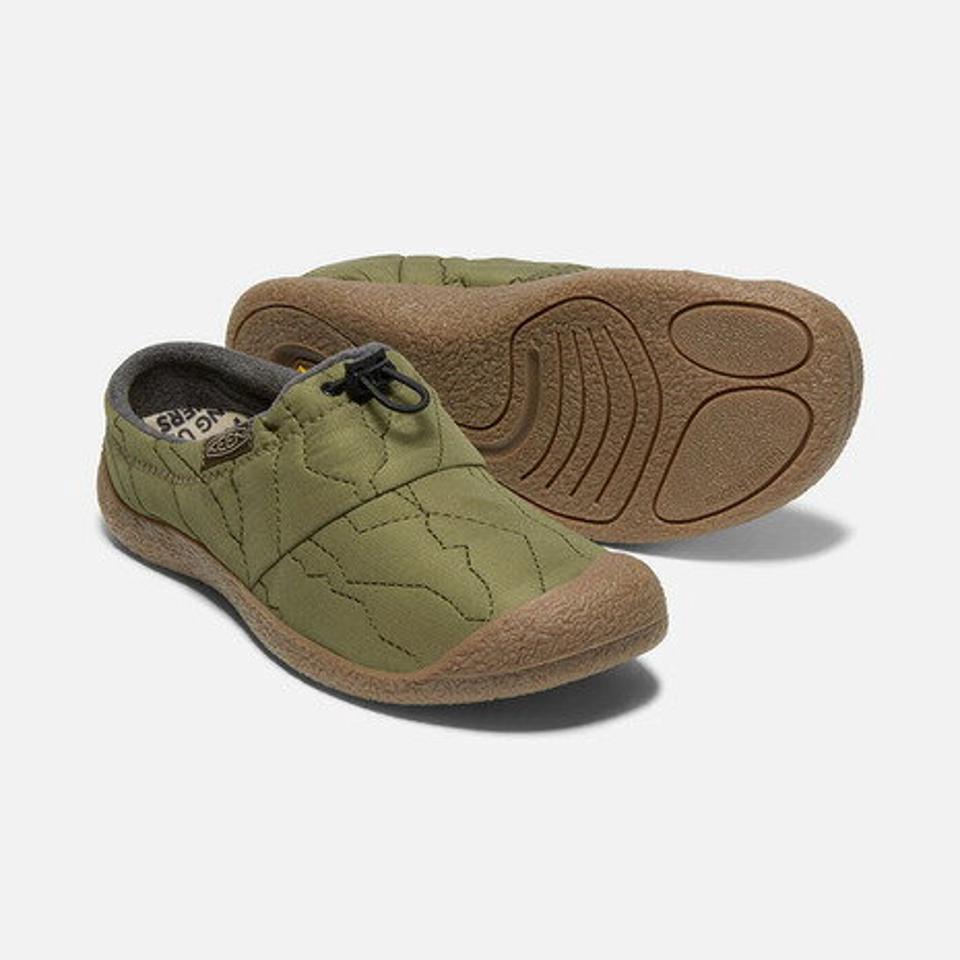 キーン（KEEN）（メンズ）モックシューズ スリッポン ハウザー スリー スライド オリーブ 1026655 メンズ 秋冬用 室内履き 保温素材 履きやすい