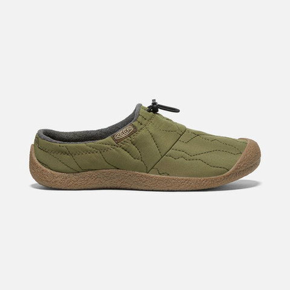 キーン（KEEN）（メンズ）モックシューズ スリッポン ハウザー スリー スライド オリーブ 1026655 メンズ 秋冬用 室内履き 保温素材 履きやすい