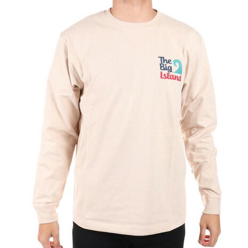 フララニ(Hula Lani) 長袖Tシャツ 刺繍ロンティー クジラ 224HU1LT054 BEG (メンズ)