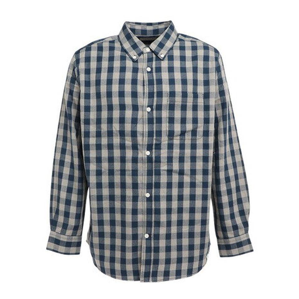 【スポーツデー エントリーでP5倍！4/3 9:59迄】エルケクス（ELKEX）（メンズ）ヒートクロス チェックシャツ EKM2FA0004 NVXGY