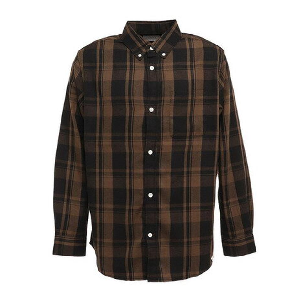 【スポーツデー エントリーでP5倍！4/3 9:59迄】エルケクス（ELKEX）（メンズ）ヒートクロス チェックシャツ EKM2FA0004 BRXBK