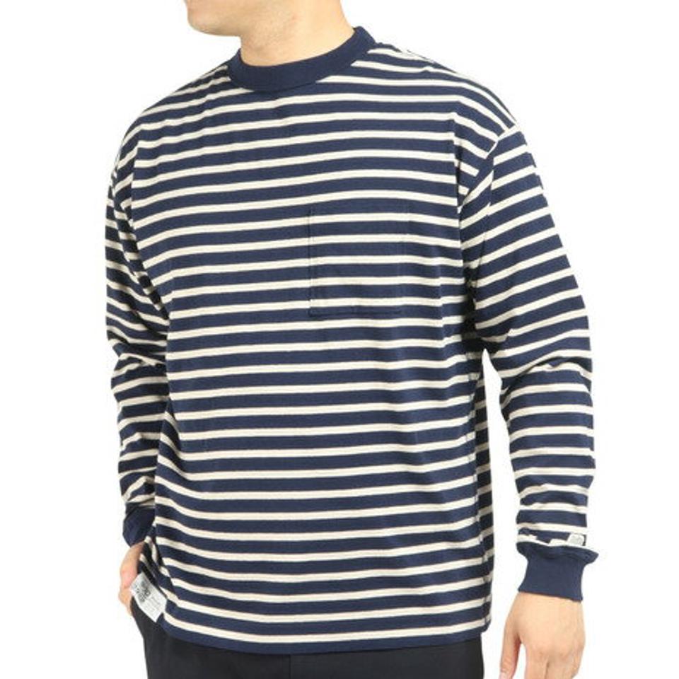 ニューバランス(new balance)(メンズ)長袖Tシャツ メンズ 900 ストライプ AMT25069