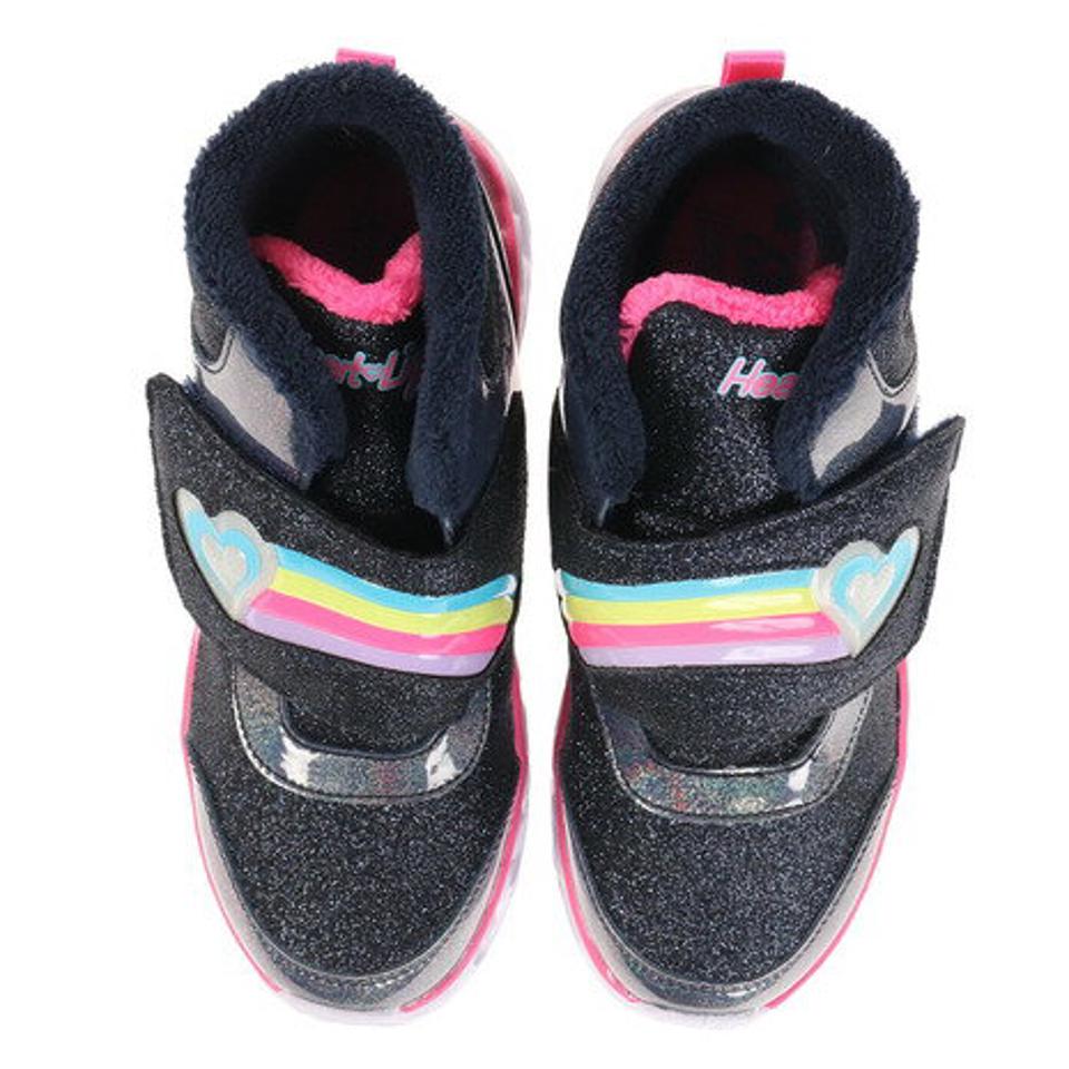スケッチャーズ（SKECHERS）（キッズ）ジュニア スニーカー ハートライツブリリアントレインボー ネイビー 302669L-NVPK スポーツシューズ ハイカット 光る靴