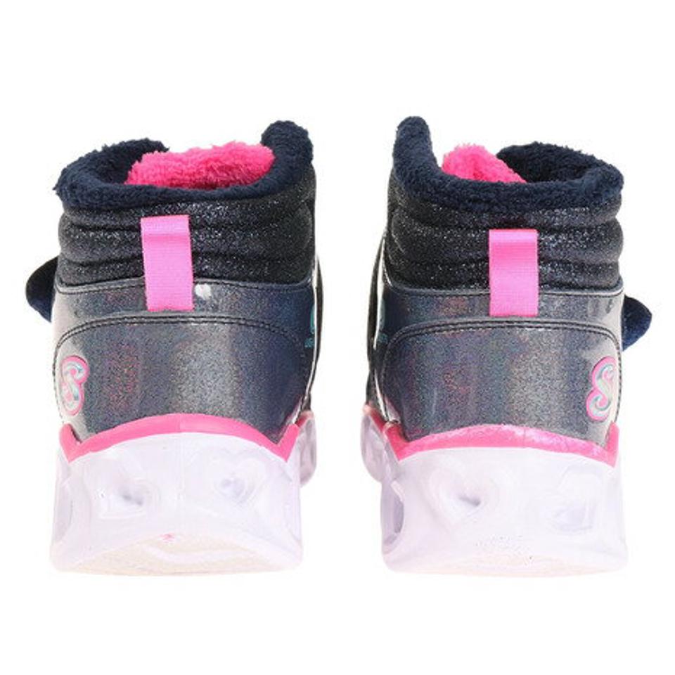 スケッチャーズ（SKECHERS）（キッズ）ジュニア スニーカー ハートライツブリリアントレインボー ネイビー 302669L-NVPK スポーツシューズ ハイカット 光る靴