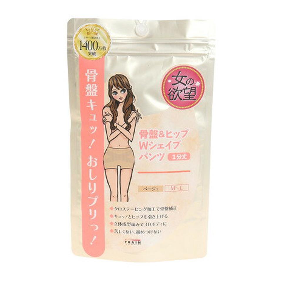 トレイン(TRAIN)(レディース)女の欲望 骨盤&ヒップ Wシェイプパンツ 1分丈 M〜L 525248 BE