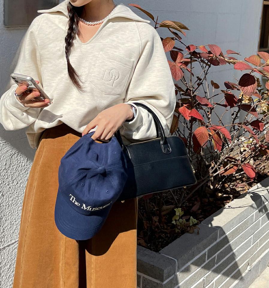 裏起毛刺繍カラースウェット・t00060 レディース 【tops】トップス トレーナー 長袖 大きい襟 刺繍 ロゴ カジュアル 裏起毛 セーラーカラー カジュアル Vネック かわいい コットン 綿 オーバーサイズ ゆったり メランジ 冬 韓国ファッション