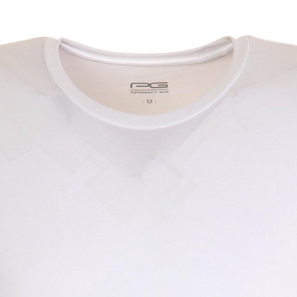 パフォーマンスギア（PG）（メンズ）サッカー ウェア メンズ ストレッチ丸首長袖シャツ 741PG9ES4527 WHT インナー アンダーシャツ