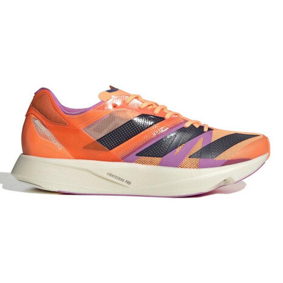 アディダス（adidas）（メンズ）ランニングシューズ アディゼロ タクミ セン 8 オレンジ GX6668 スニーカー 厚底 プレート ジョギング 軽量 駅伝 部活 レース