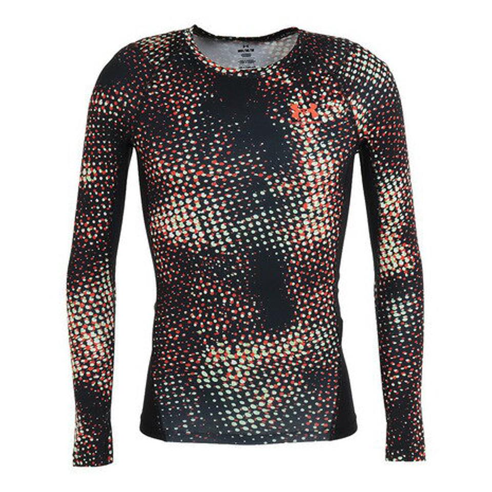 アンダーアーマー(UNDER ARMOUR)(メンズ)着圧 長袖 ヒートギア(夏向け) ロングスリーブ プリント シャツ 1375540 002