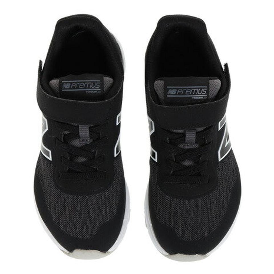 ニューバランス（new balance）（キッズ）ジュニア ランニングシューズ 黒 プレマス PREMUS Y ブラック YOPREMCKW ベルクロ ベルト付き スニーカー