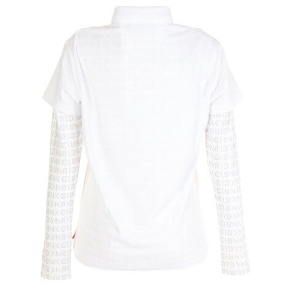 クランク(CLUNK)(レディース)ゴルフウエア 2枚セット 吸汗 速乾 UV レディース 秋冬 アンダーセットポロシャツ CL5JUG10 WHT