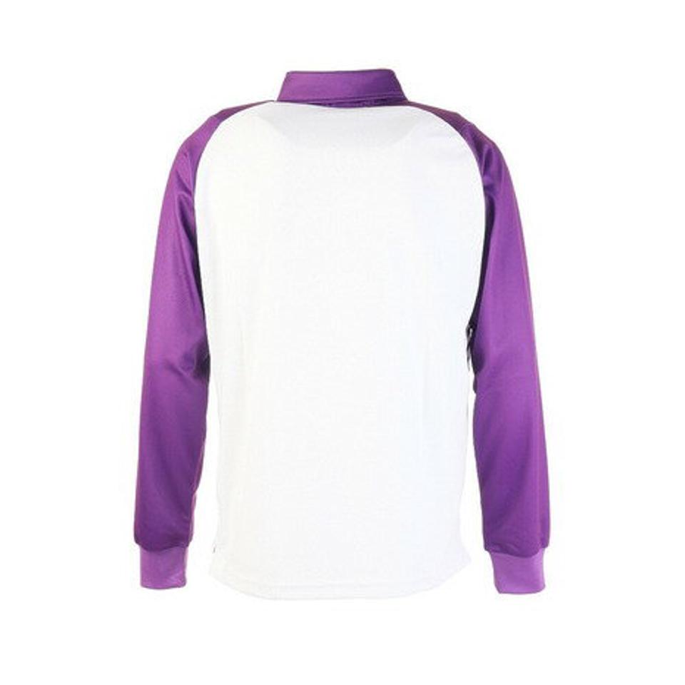 クランク(CLUNK)(メンズ)ゴルフウエア 吸汗 速乾 消臭 UV UPF50+ ポロシャツ メンズ 秋冬 ロングポロシャツ CL5JTG09 WHT