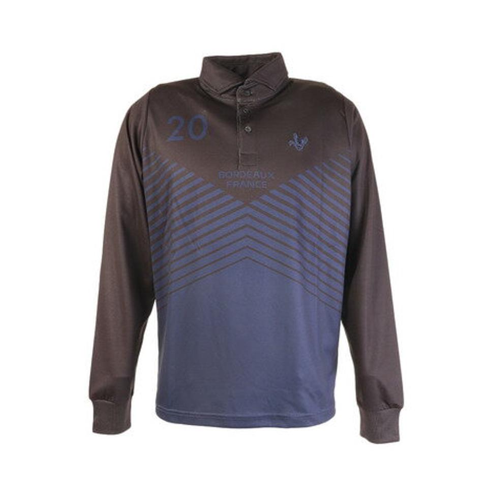 クランク(CLUNK)(メンズ)ゴルフウェア ポロシャツ メンズ 秋冬 ロングポロシャツ CL5JTG09 BLK