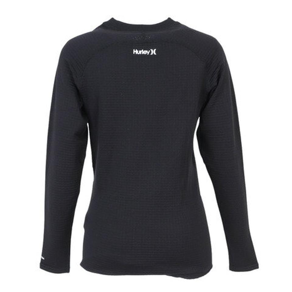 ハーレー(HURLEY)(レディース)インナー 長袖 PHANTOM WAFFLE INNER CREW ワッフル クルーネック WIW2200001-BLK ブラック 吸汗速乾 スキー スノーボード