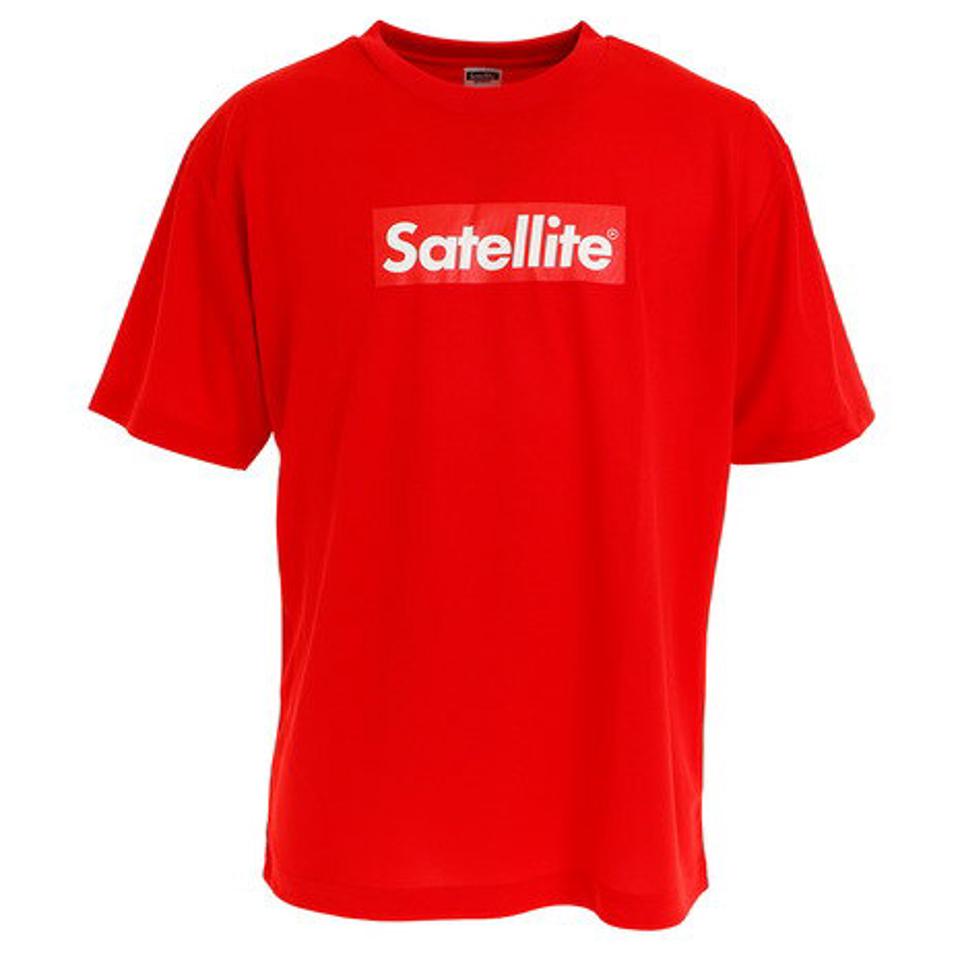 サテライト(Satellite)(メンズ)バドミントン ウェア Tシャツ 半袖 ドライ RED BOX STSDR RED