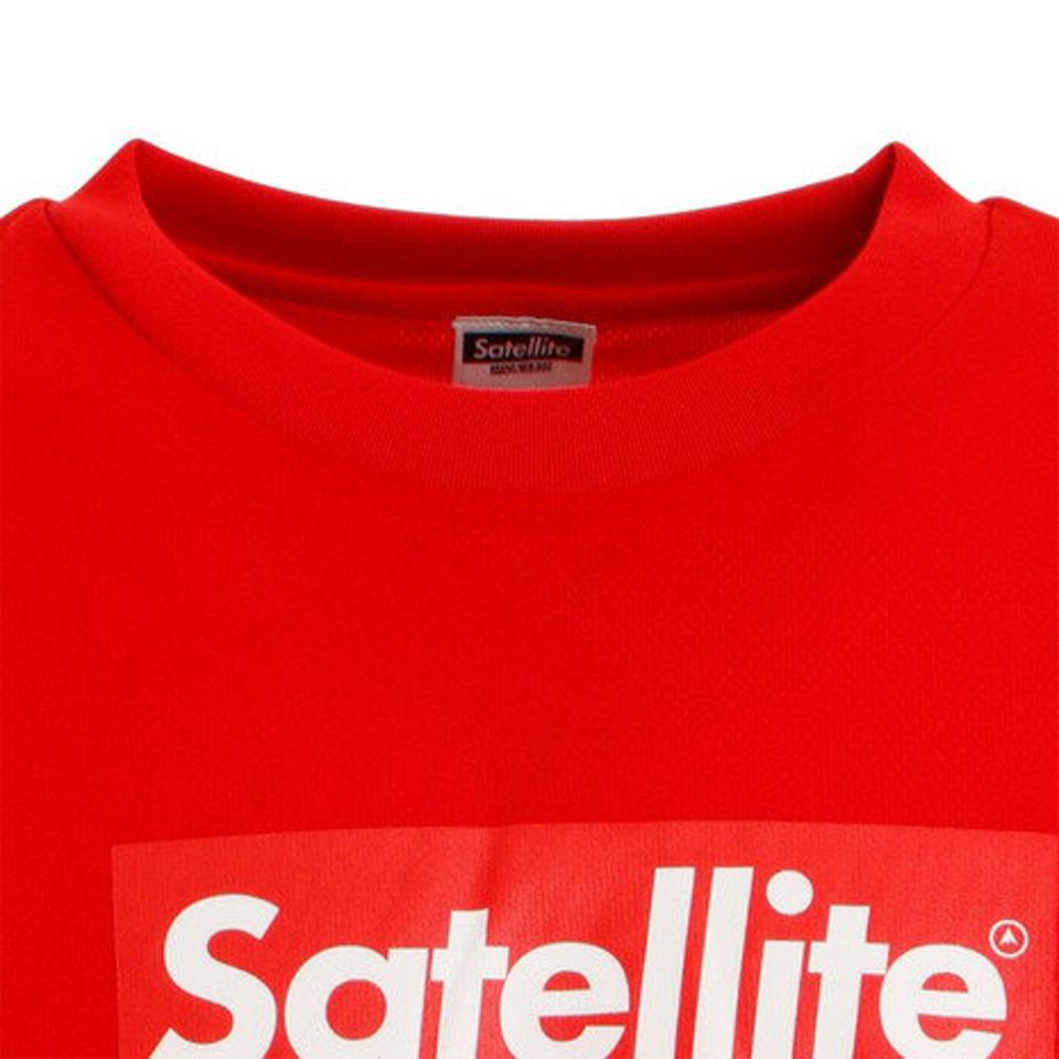 サテライト(Satellite)(メンズ)バドミントン ウェア Tシャツ 半袖 ドライ RED BOX STSDR RED
