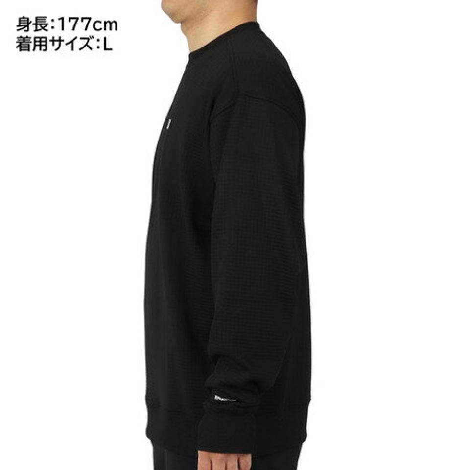 ハーレー(HURLEY)(メンズ)ファントム ワッフルインナー ルーズクルーネック MIW2200004-BLK
