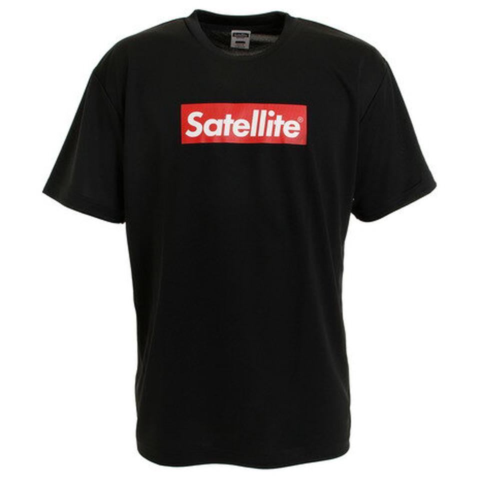 【10％OFFクーポン 11/10まで】サテライト（Satellite） バドミントン ウェア Tシャツ 半袖 ドライ RED BOX STSDR BLACK （メンズ）