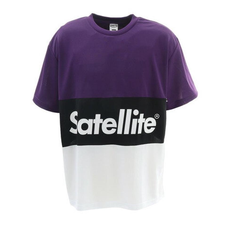 サテライト(Satellite) 3TONE DRY 半袖Tシャツ STS3D PURPLE/BLACK/WHITE (メンズ)