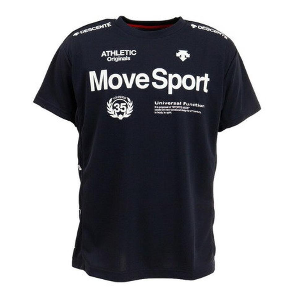 デサント(DESCENTE) ドライ 速乾 UV クール SUNSCREEN ヘザー半袖シャツ DMMTJA51 NVM (メンズ)