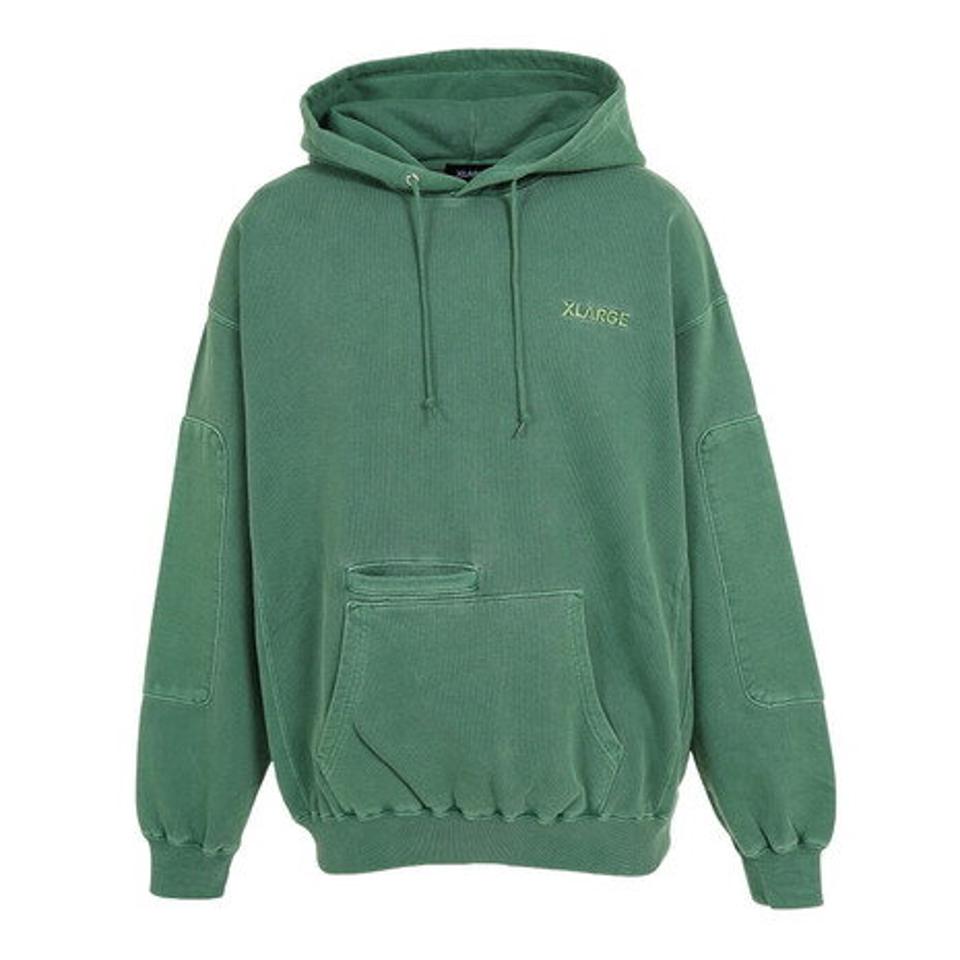 エクストララージ（XLARGE） PIGMENT DYED WORK プルオーバースウェットフーディ 101223012014-GREEN （メンズ）
