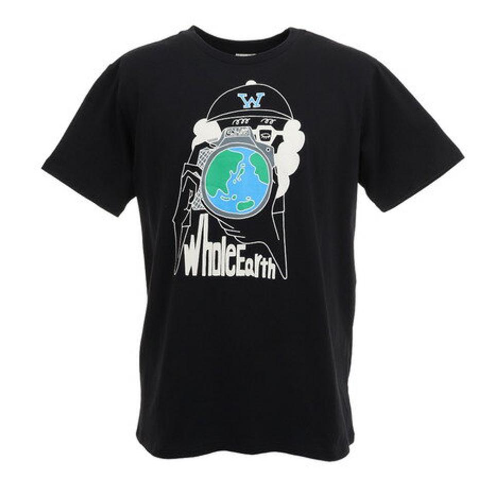 ホールアース(Whole Earth) Best shot by Nelson CxW 半袖Tシャツ WE2KJA02 BLK (メンズ)