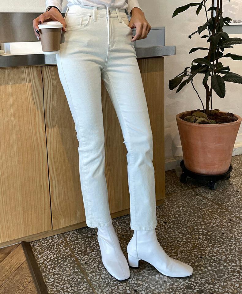 【マラソン特価】裏ピーチ起毛ストレートタイトパンツ・t00088 レディース 【pt】パンツ ズボン スキニー タイト スリム ストレート 裏起毛 単色 無地 シンプル ベーシック 大人 クロップド丈 ベルトループ 冬 韓国ファッション セール