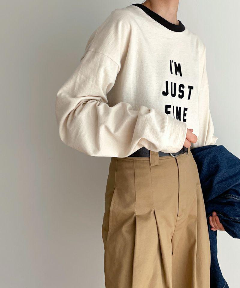 RED CHOP WORKS(レッドチョップワークス)"I'M JUST FINE" ロングTシャツ