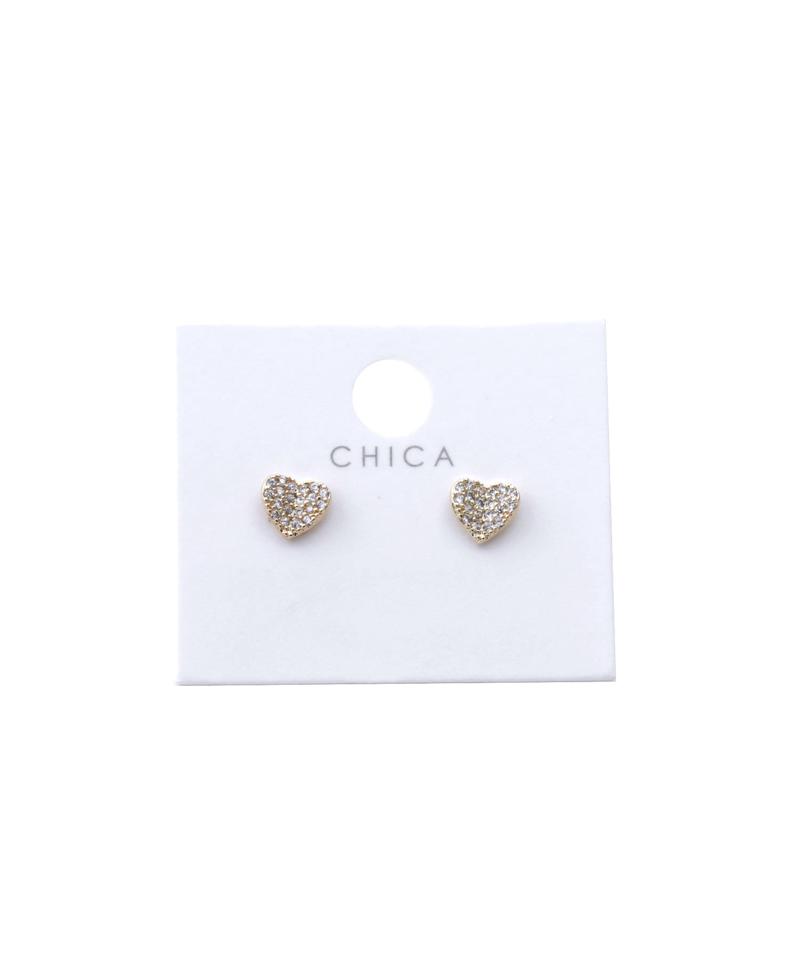 ミニハートキュービックピアス