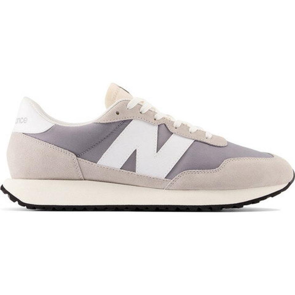 ニューバランス（new balance）（メンズ、レディース）スニーカー 237 グレー MS237RCSD ビックロゴ カジュアルシューズ 厚底 スエード オールシーズン